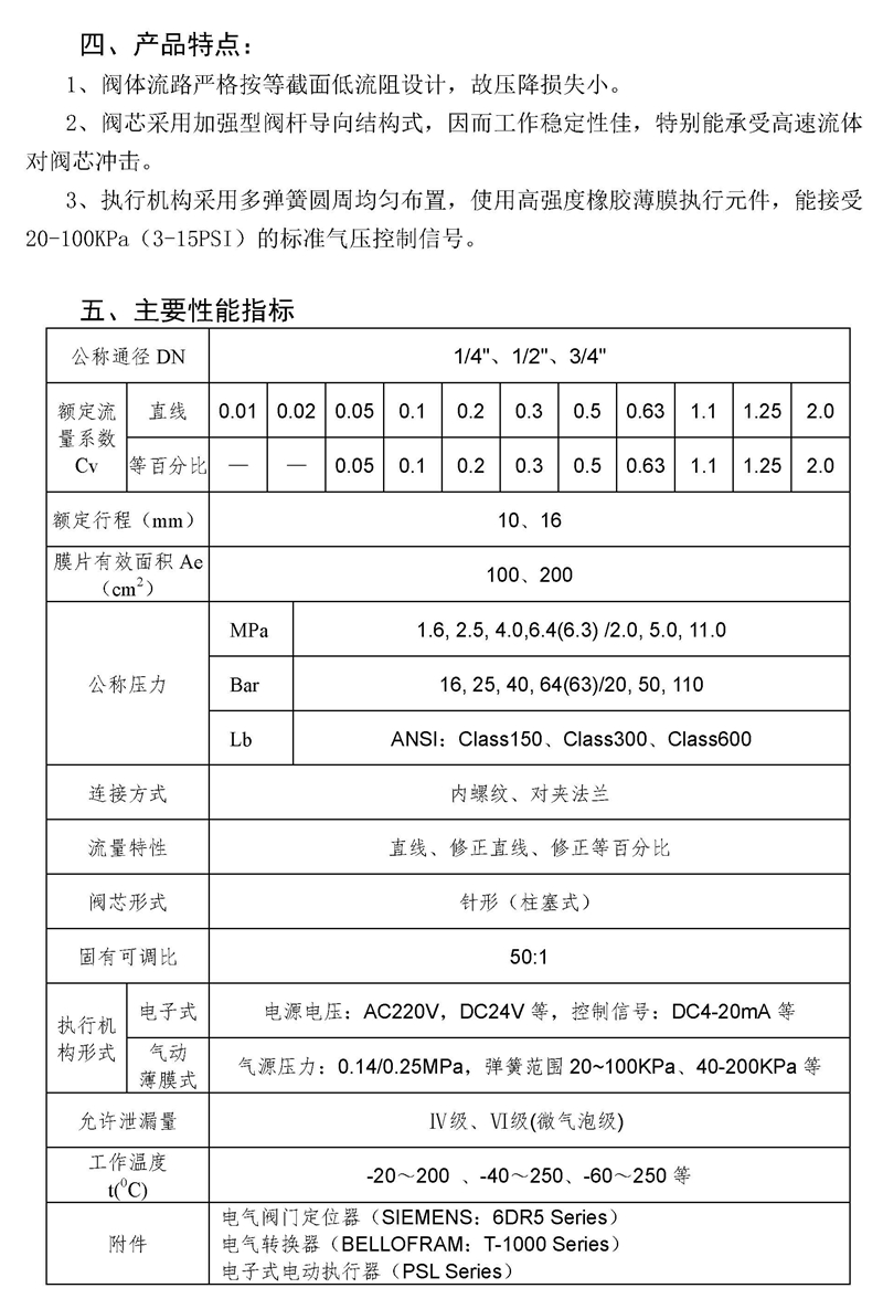 氣動(dòng)微小流量調(diào)節(jié)閥,氣動(dòng)卡套式調(diào)節(jié)閥原理,氣動(dòng)微小流量調(diào)節(jié)閥參數(shù)