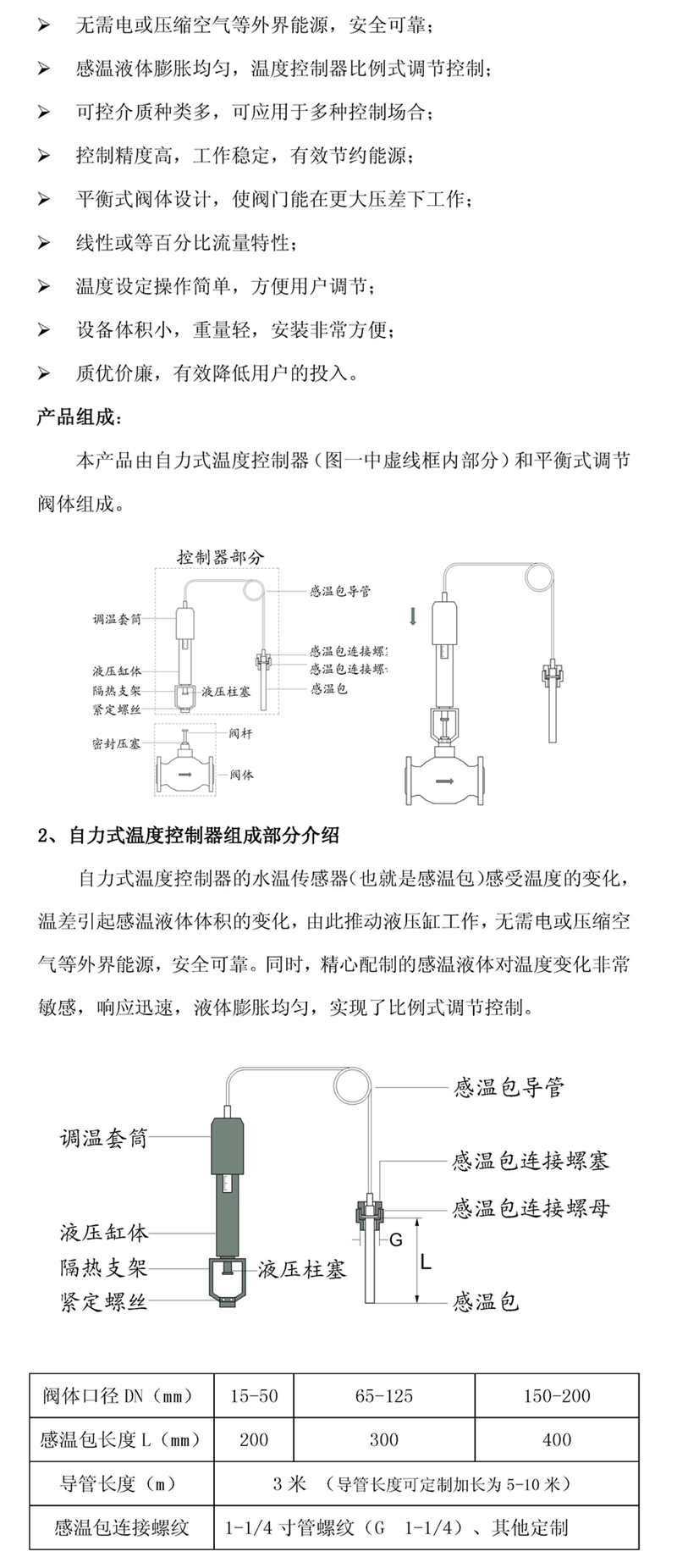 自力式溫度調節(jié)閥,自力式溫控調節(jié)閥,蒸汽自力式溫度調節(jié)閥